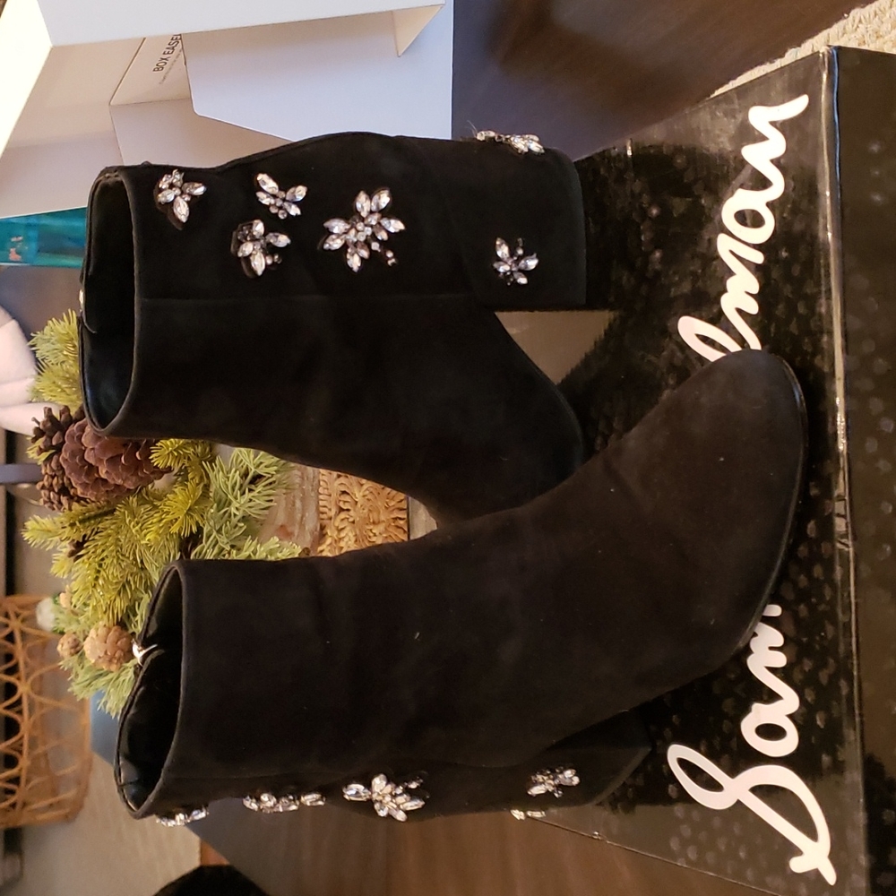 Sam Edelman Black suede ankle boots